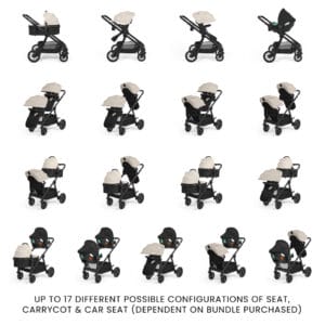 Ickle Bubba Virgo Aio, I Size & Isofix Base Twin Package Stone (8)