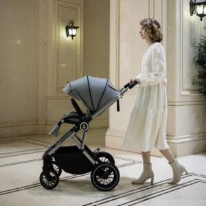 Chia Travel System Coco With Base Pearl Grey 3