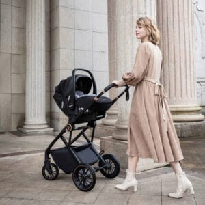 Chia Travel System Pecan With Base Midnight Blue 4