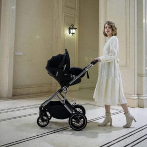Chia Travel System Pecan With Base Pearl Grey 4