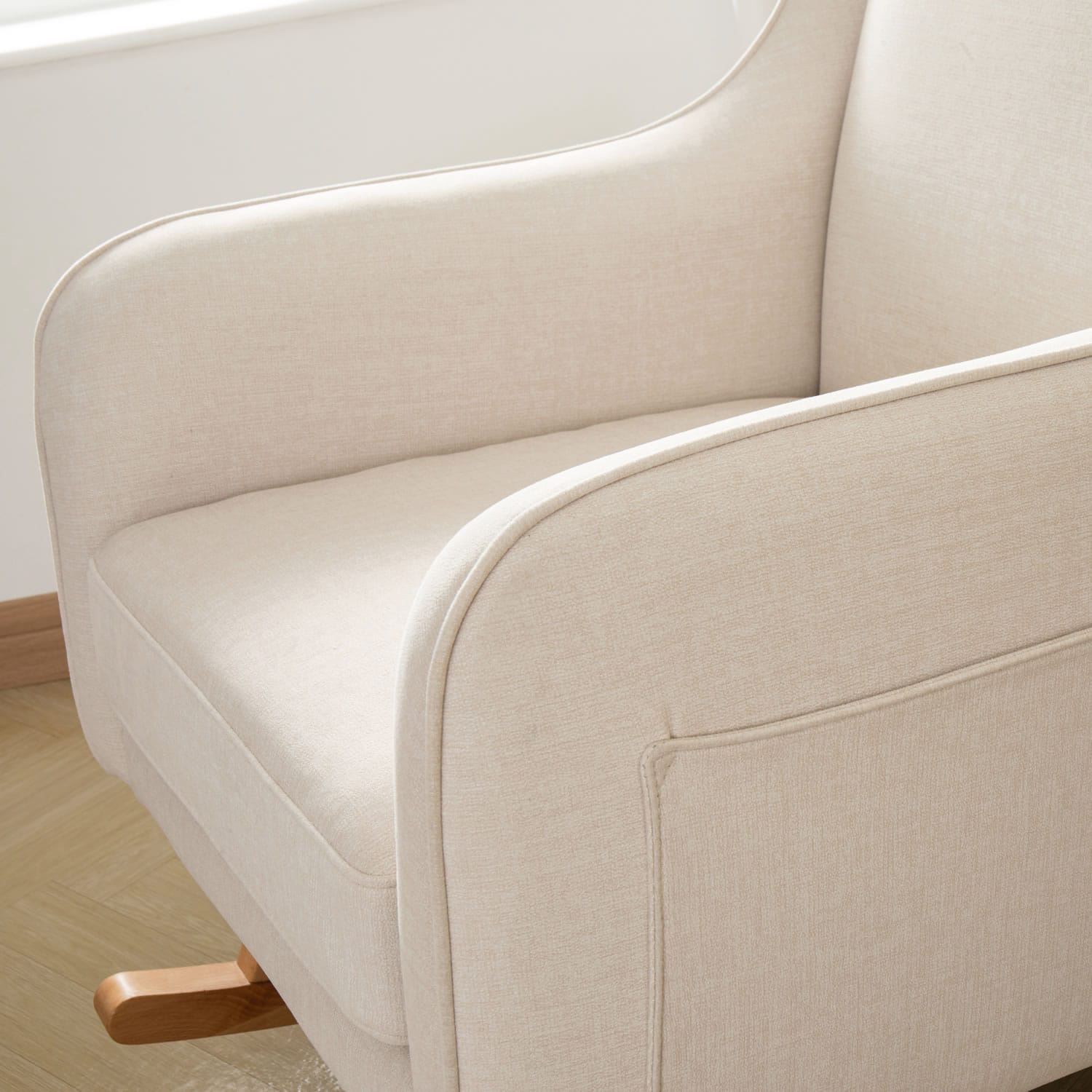 Ida Nursing Chair With Stool Ivory 3