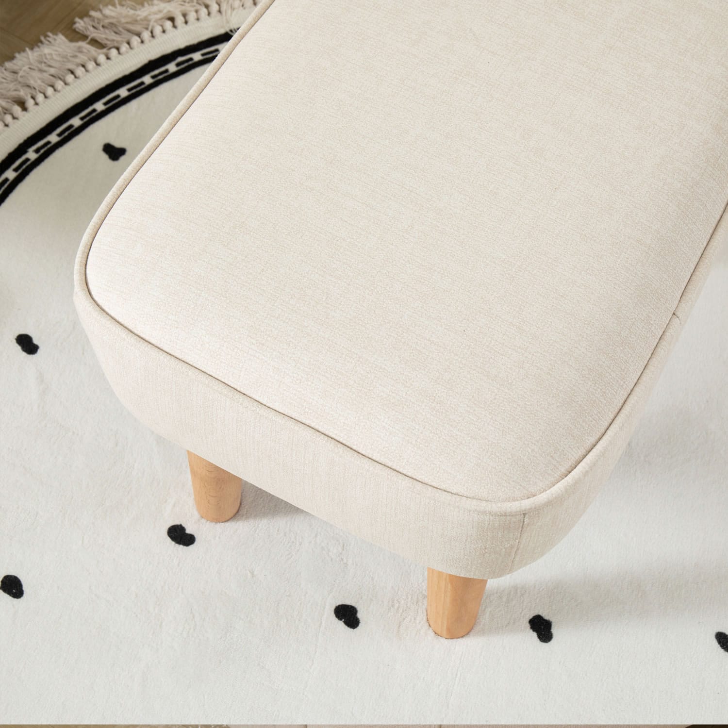 Ida Nursing Chair With Stool Ivory 4