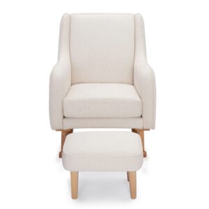 Ida Nursing Chair With Stool Ivory 6