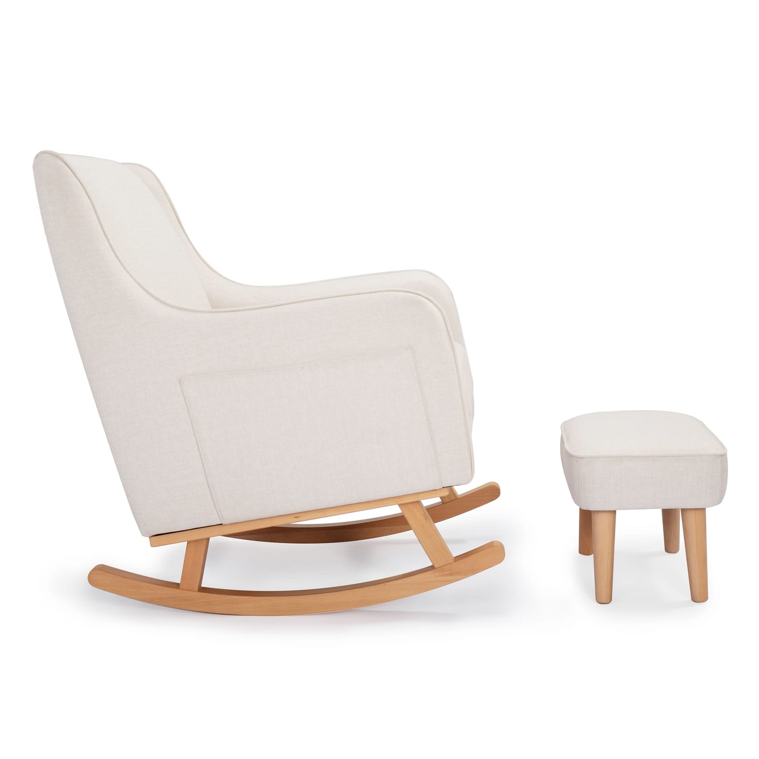 Ida Nursing Chair With Stool Ivory 7
