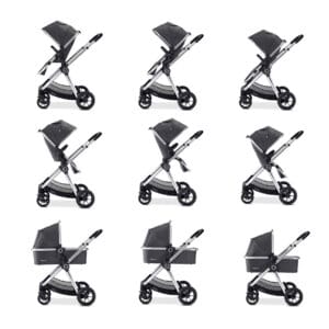 Memore V2 Travel System 12 Piece Pecan Car Seat Chrome 3