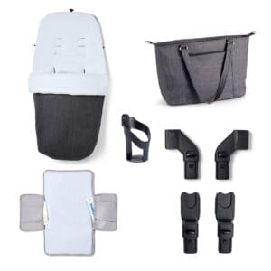 Memore V2 Travel System 12 Piece Pecan Car Seat Chrome 5