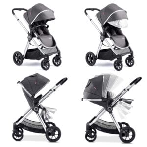 Memore V2 Travel System 12 Piece Pecan Car Seat Chrome 6