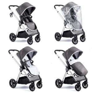 Memore V2 Travel System 12 Piece Pecan Car Seat Chrome 7