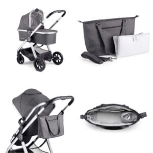Memore V2 Travel System 12 Piece Pecan Car Seat Chrome 9