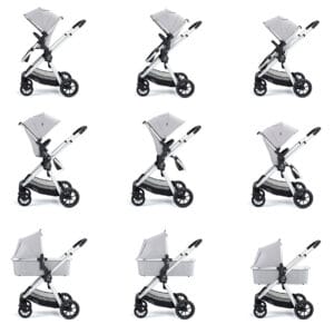 Memore V2 Travel System 12 Piece Pecan Car Seat Silver 3