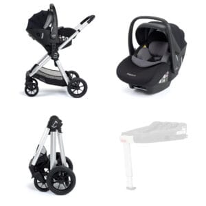 Memore V2 Travel System 12 Piece Pecan Car Seat Silver 4