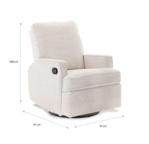Obaby Madison Swivel Glider Recliner Chair Bouclé Style (3)