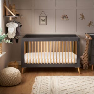 Obaby Maya Cot Bed Slate With Natural (1)