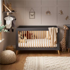 Obaby Maya Cot Bed Slate With Natural (2)