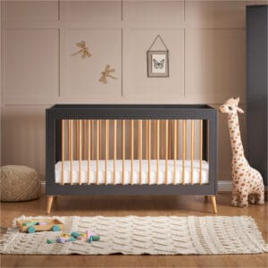 Obaby Maya Cot Bed Slate With Natural (3)