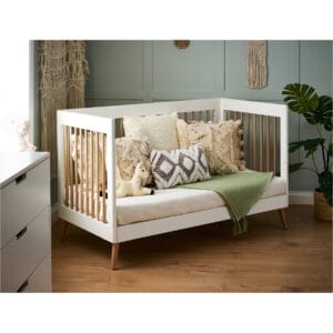 Obaby Maya Cot Bed White With Natural (10)