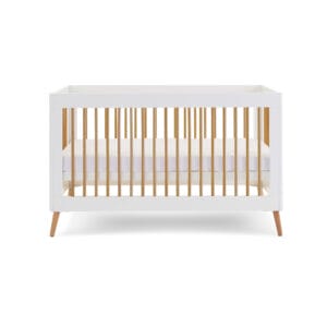 Obaby Maya Cot Bed White With Natural (12)