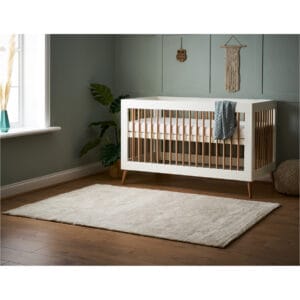 Obaby Maya Cot Bed White With Natural (3)