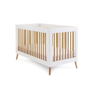 Obaby Maya Cot Bed White With Natural