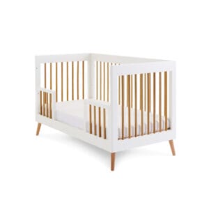 Obaby Maya Cot Bed White With Natural (4)