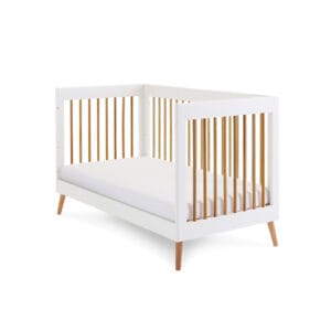 Obaby Maya Cot Bed White With Natural (9)