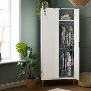 Obaby Maya Wardrobe White With Natural (4)