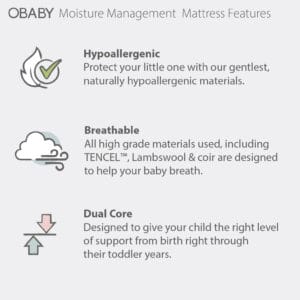 Obaby moisture management dual core mattress (3)