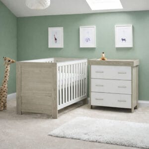 Obaby Nika 2 Pc Nursery Grey Wash & White