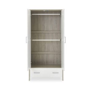 Obaby Nika Double Wardrobe Grey Wash And White (3)