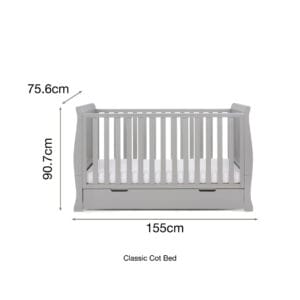 Obaby Stamford Classic Cot Bed Warm Grey (5)