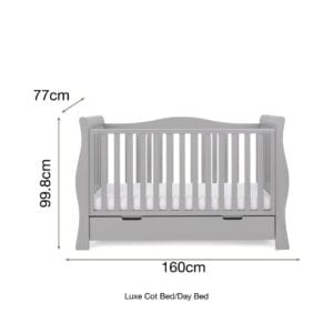 Obaby Stamford Luxe Cot Bed Warm Grey (7)