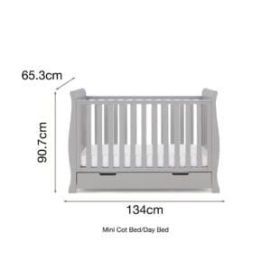 Obaby Stamford Mini Cot Bed Warm Grey (6)