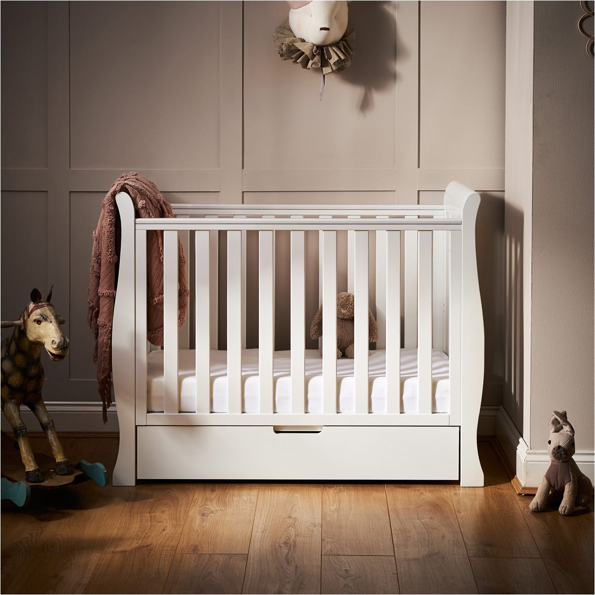 Obaby Stamford Space Saver Cot White