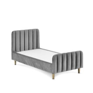 Obaby Gatsby Velvet Toddler Bed Grey (2)