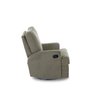 Obaby Madison Swivel Glider Recliner Chair Teddy Fabric Olive (5)