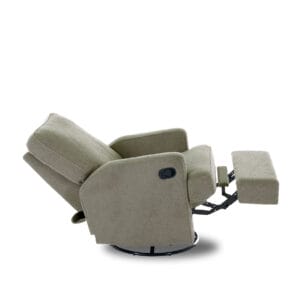 Obaby Madison Swivel Glider Recliner Chair Teddy Fabric Olive (6)