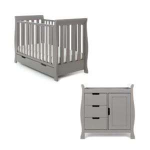 Obaby Stamford Mini 2 Piece Room Set Taupe Grey