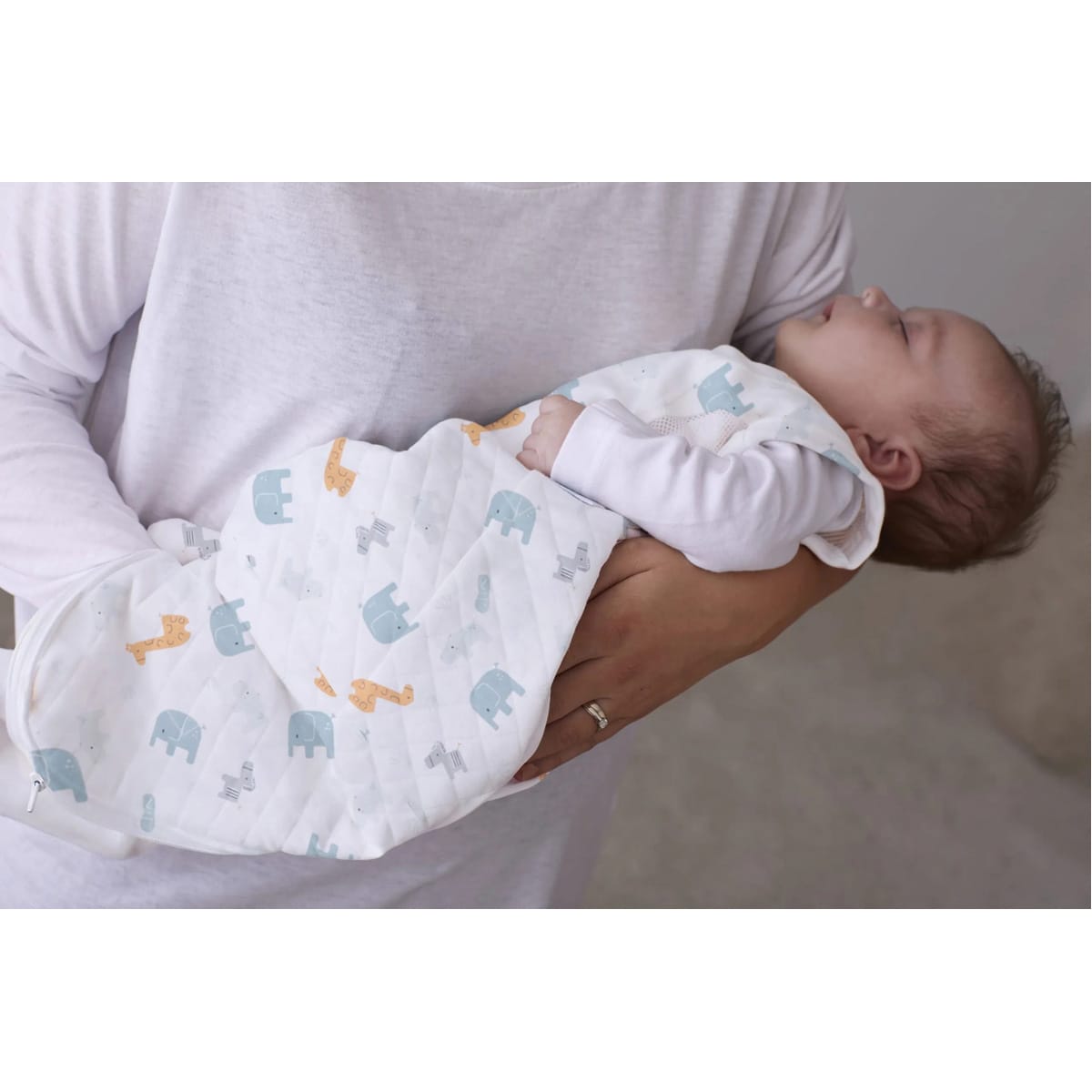 Purflo 2.5 Tog Swaddle To Sleep Bag – Animal Safari (3)