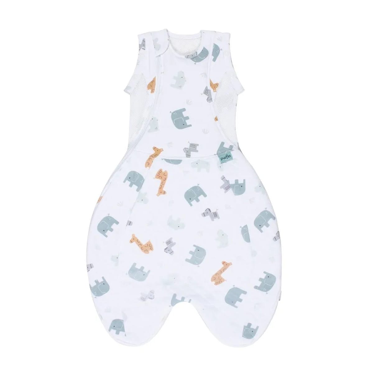 Purflo 2.5 Tog Swaddle To Sleep Bag – Animal Safari (4)