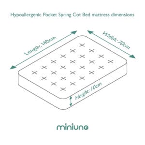 Miniuno Hypoallergenic Pocket Spring Mattress Cot Bed (3)