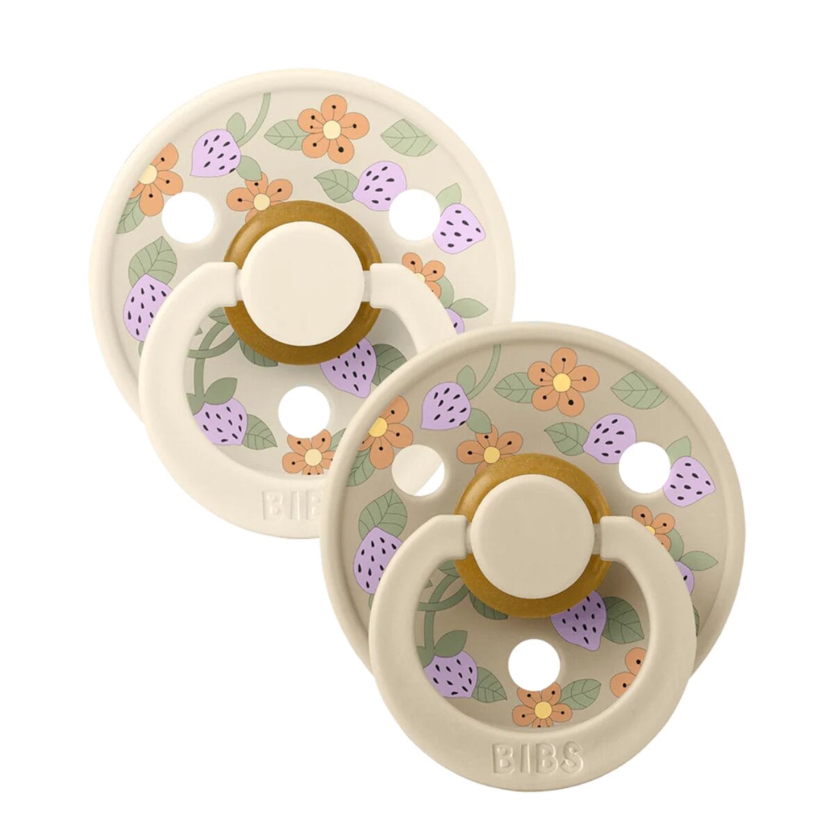 Bibs x liberty colour 2 pack strawberries and cream ivory mix