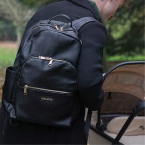 My babiie backpack pro changing bag black gold (15)