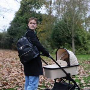 My babiie backpack pro changing bag black gold (3)