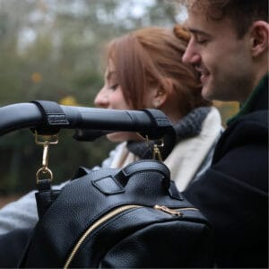 My babiie backpack pro changing bag black gold
