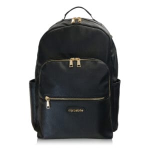 My babiie backpack pro changing bag black gold (5)