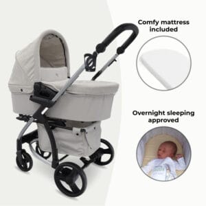 My babiie mb200i 3in1 travel system oatmeal (1)