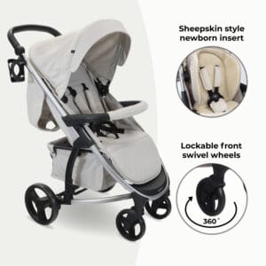 My babiie mb200i 3in1 travel system oatmeal (3)