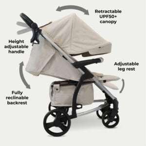 My babiie mb200i 3in1 travel system oatmeal (5)