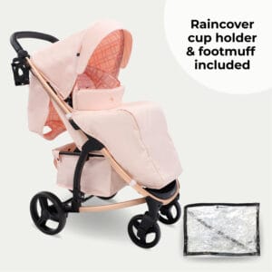 My babiie mb200i 3in1 travel system pink plaid (4)