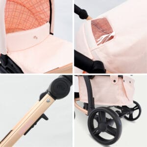 My babiie mb200i 3in1 travel system pink plaid (7)